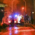 Police arrive at the site of an explosion in central Istanbul