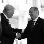 President Trump greets Turkey's President Erdogan at the entrance to the West Wing of the White House in Washington