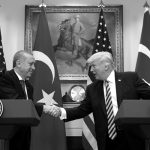 Turkey's President Erdogan shakes hands with U.S. President Trump in the Roosevelt Room of the White House in Washington