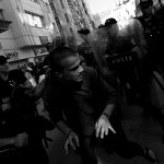 Riot police disperse people as LGBT rights activists try to gather for a pride parade in central Istanbul