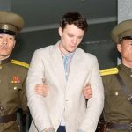 FILE PHOTO – Otto Frederick Warmbier is taken to North Korea's top court in Pyongyang North Korea