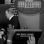 FILE PHOTO – Spicer concludes his daily briefing at the White House in Washington