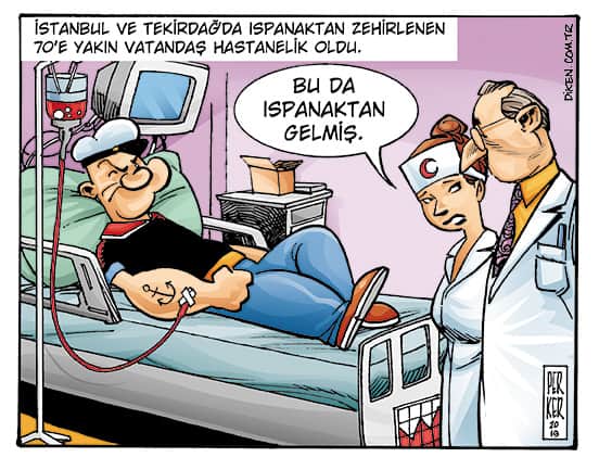 Ispanaktan 70 kişi zehirlendi.. M. K. Perker - 4 Kasım 2019