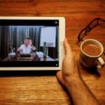 A man watches a video of Sedat Peker at a cafe in Istanbul