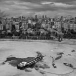 Sea-surface-cleaning vessels and barrier-laying boats of Istanbul Municipality clean up the sea snot in Istanbul