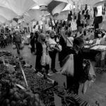 People shop at a local market in Istanbul