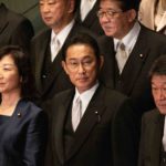 Tokyo, Japan. 04th Oct, 2021. Newly appointed Japanese Prime Minister Kishida Fumio poses with his cabinet after the first cabinet meeting at the Prime Minister's Office. Tokyo October 4, 2021. Credit: SOPA Images Limited/Alamy Live News