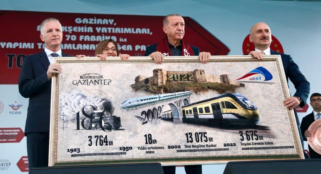 Erdoğan, Gaziantep İstasyon Meydanı’nda düzenlenen organizasyona katılmıştı (Gaziantep Büyükşehir Belediyesi)