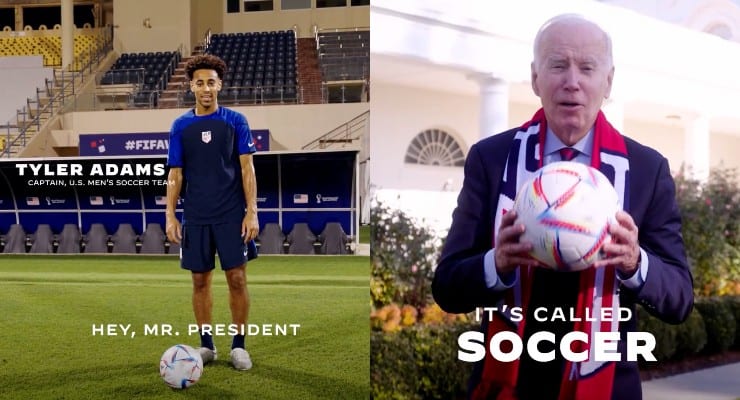 Biden futbola 'soccer' demekte ısrarlı. (Twitter)