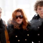 Lisa Marie Presley, with her children Riley and Benjamin Keough, attend the 75th birthday celebration for Elvis Presley in Memphis