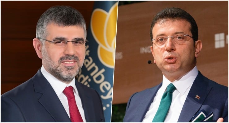 Hüseyin Keskin ve Ekrem İmamoğlu. (AA-CHP)