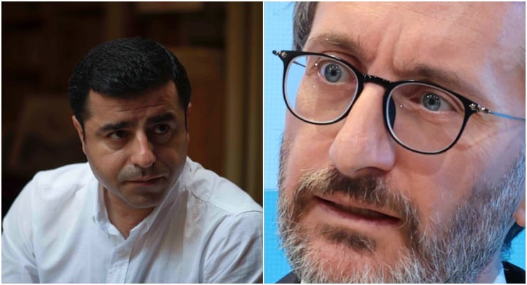 Selahattin Demirtaş, Fahrettin Altun'a karşı uyardı. (HDP-AA)