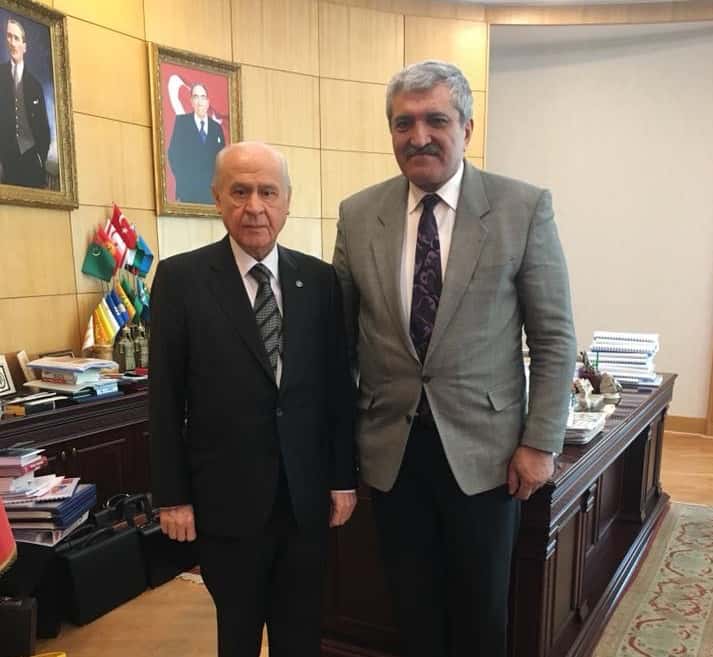 MH;P Genel Başkanı Devlet Bahçeli ve İbrahim Çiftçi. (Facebook)