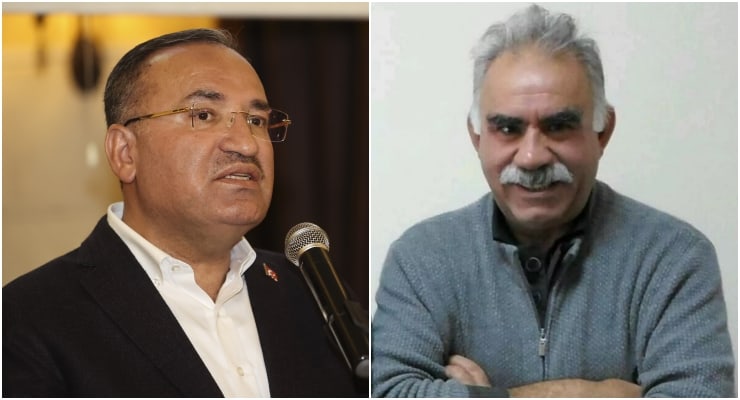 Bekir Bozdağ ve Abdullah Öcalan. (AA)
