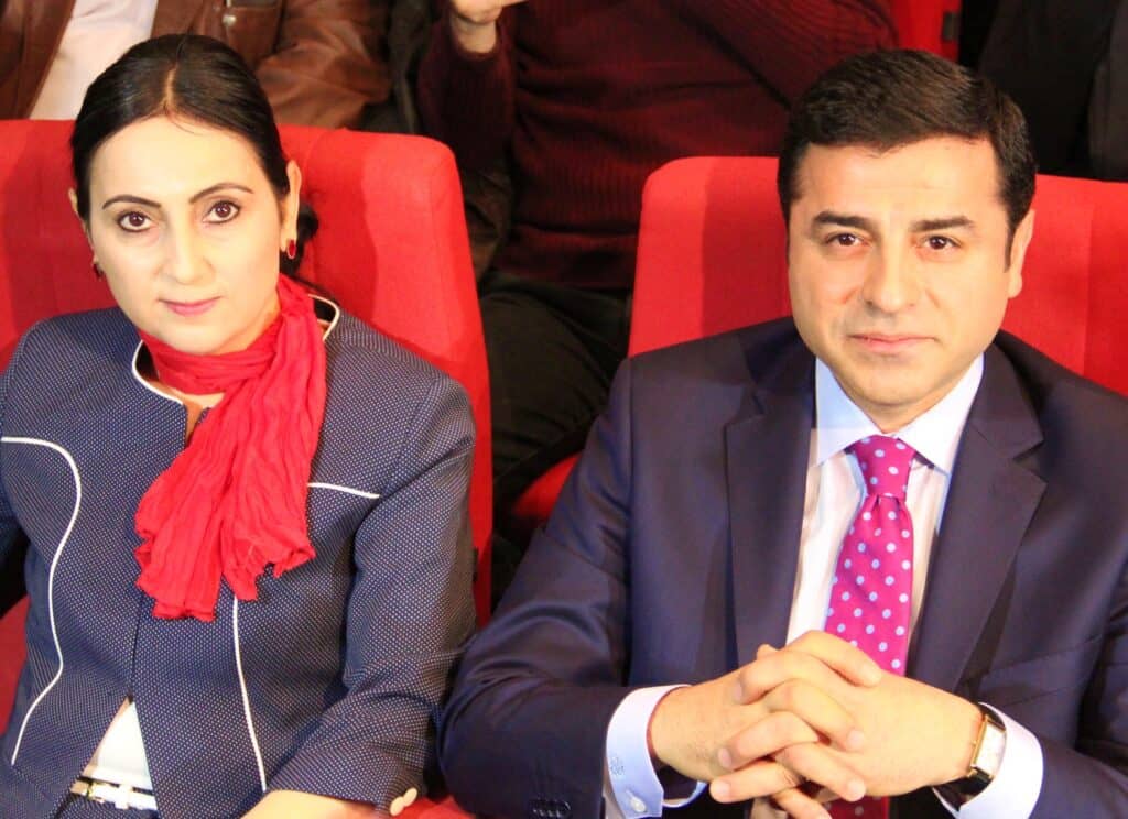 Figen Yüksek ve Selahattin Demirtaş. (HDP)