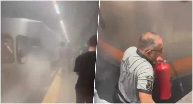 Bağcılar'da metroda yangın: Yolcular tahliye edildi