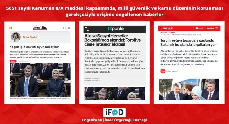 Bakan yardımcısının yeğeni hakkındaki haberlere 'milli güvenlik' gerekçesiyle erişim engeli