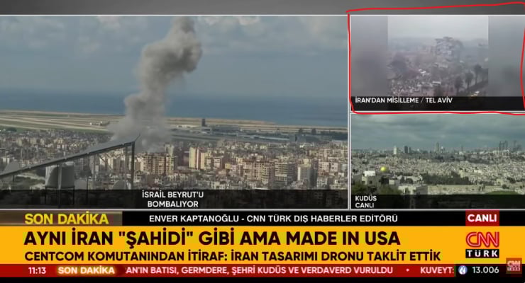 CNN Türk, Kahramanmaraş'taki deprem görüntüsünü Tel Aviv diye kullandı