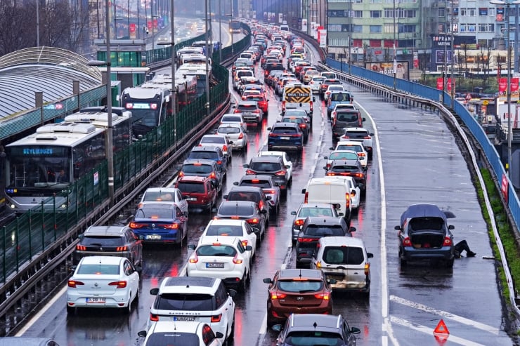 İstanbul'da bayram trafiği: Yoğunluk yüzde 74