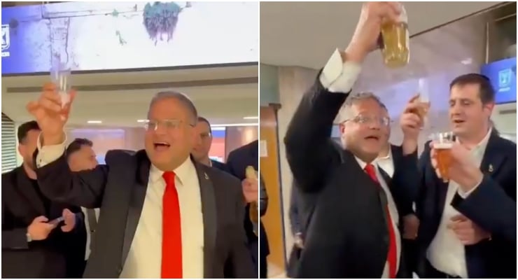 İsrailli bakan, Filistinli mahkumlar için idam yasasını şampanyayla kutladı