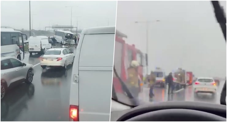 İstanbul Valiliği: Servis aracı kazasında bir polis şehit, 16 polis yaralı