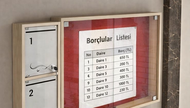 Apartman ve sitelerde borç bilgisi asmak yasaklandı