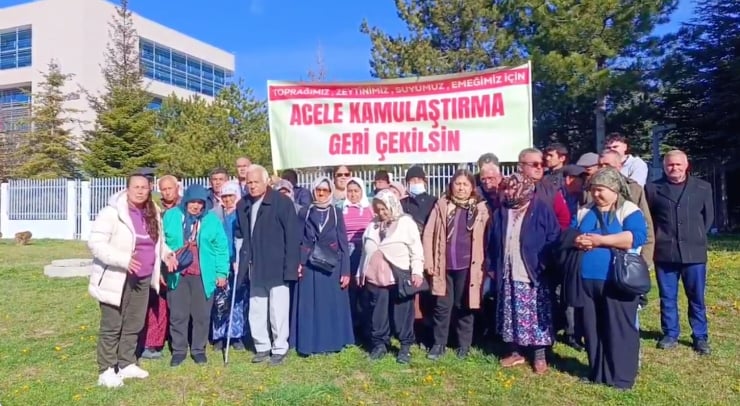 Milas köylüleri AYM önünde: Acele kamulaştırılma geri çekilsin