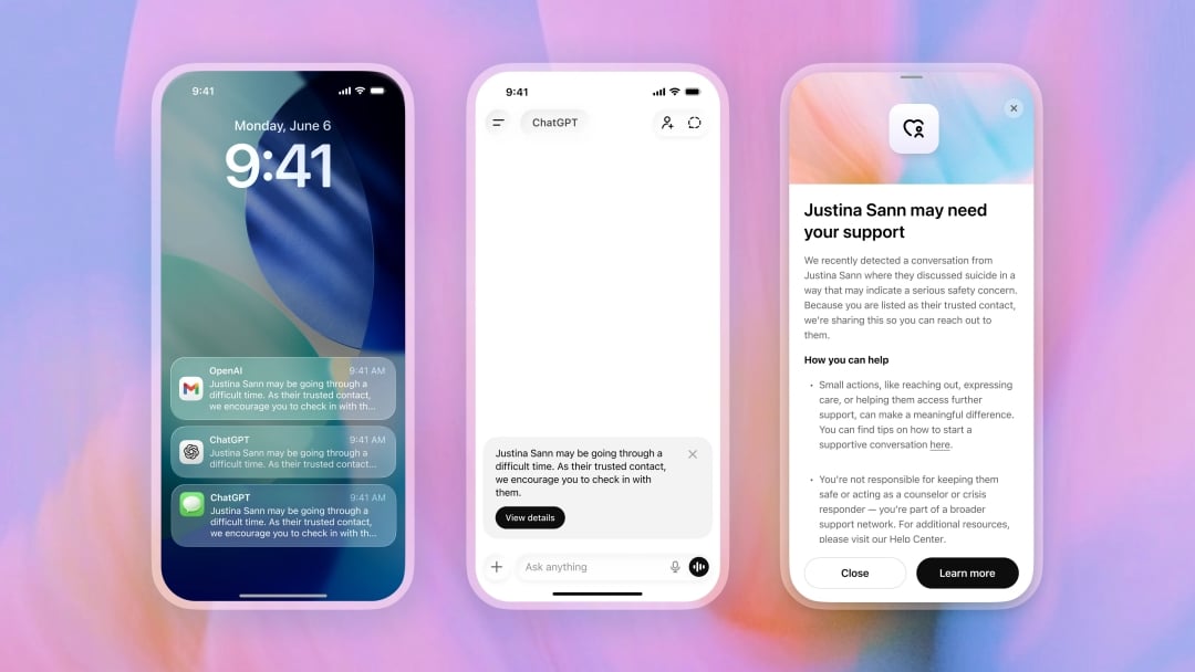 OpenAI, ChatGPT için 'güvenilir kişi' özelliğini duyurdu