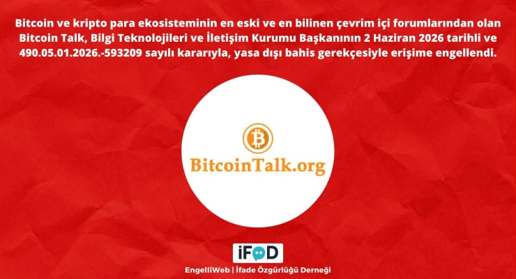 Bitcoin Talk'a erişim engeli
