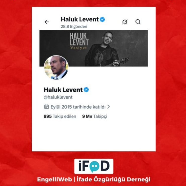 Haluk Levent'in X hesabı erişime engellendi