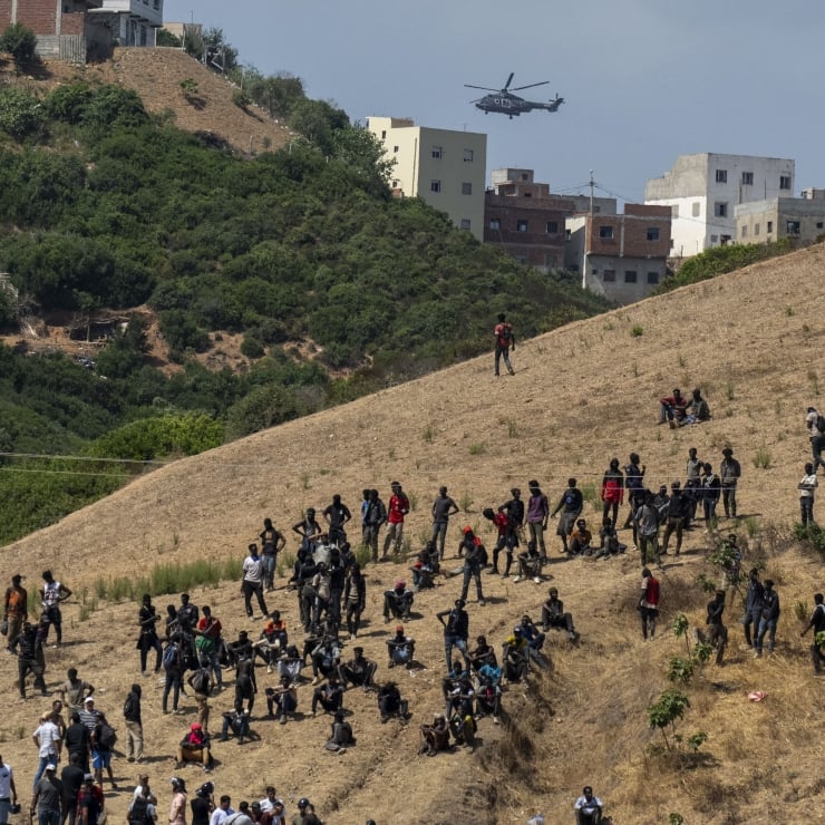 The Fnideq Prefecture Said It Had Blocked the Mass Crossing Attempt by Hundreds of Irregular Migrants Seeking to Reach Ceuta in Spain